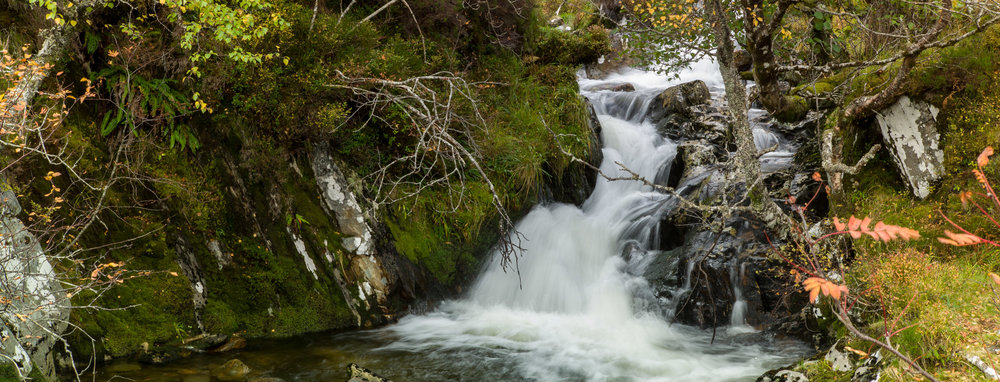 One of the many small waterfalls along the path